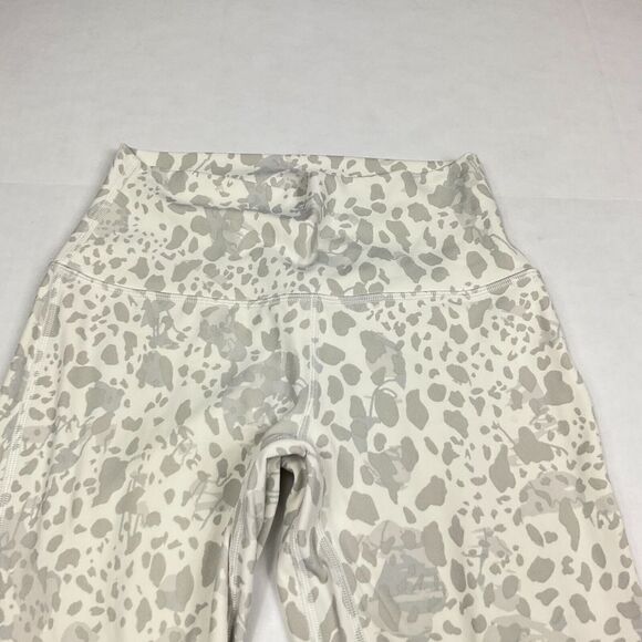 Lululemon Womens Wunder Under Cropped Leggings Printed High Rise Pull On Size 6 - Picture 2 of 12